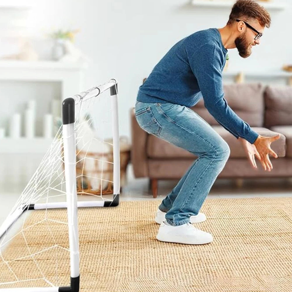 Mini Football Goal with Pump & Ball Football Goal Sports Toy Indoor Outdoor Kids Soccer Goal Football Sport Accessories