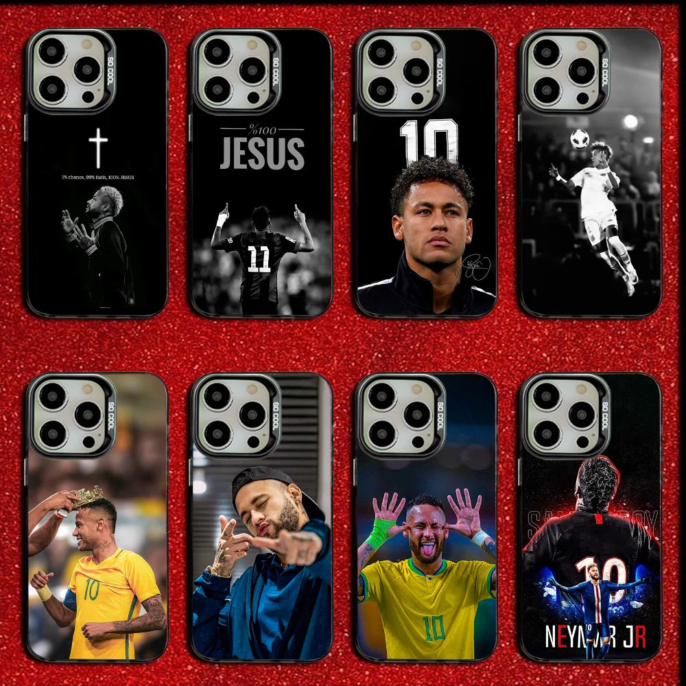 For N-Neymar Football 10 Phone Case for Iphone 16,15,14,13,12,11,Mini,Pro,Se,Max Drop Matte Shockproof Soft Black Cover