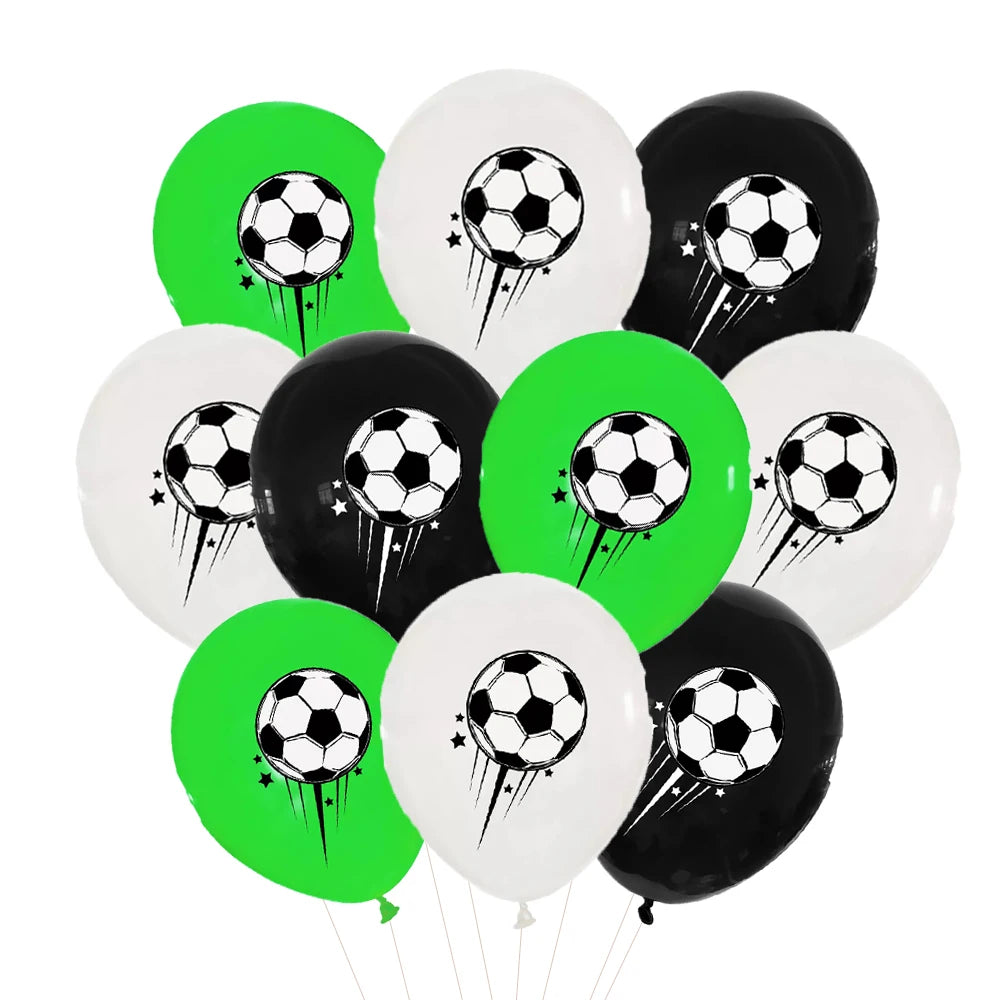 9Pcs 12Inch Football Latex Balloons Football Pitch Decoration Football Theme Birthday Party Decoration Kids