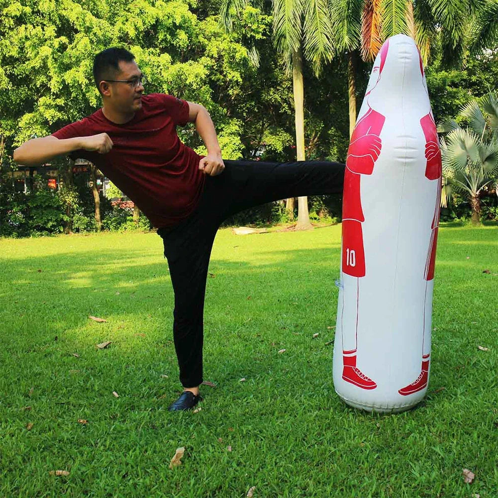 160Cm PVC Adult Inflatable Football Training Goalkeeper Soccer Training Dummy Goalkeeper for Kids Standing Boxing Bag Tumbler