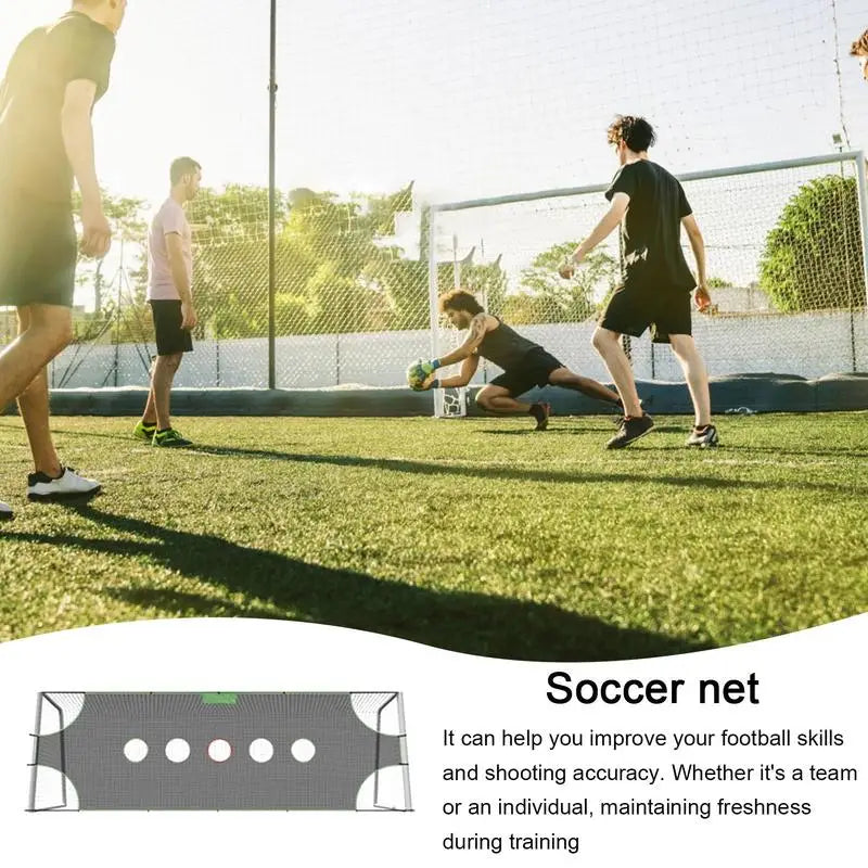 1/3 Hole Football Goal Net Detachable Soccer Balls Shooting Training Net Football Training Equipment Network for Soccer Balls