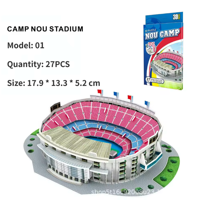 3Dサッカー場パズル DIY — 子供へのギフト