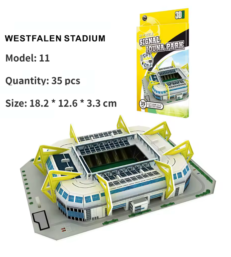 3Dサッカー場パズル DIY — 子供へのギフト