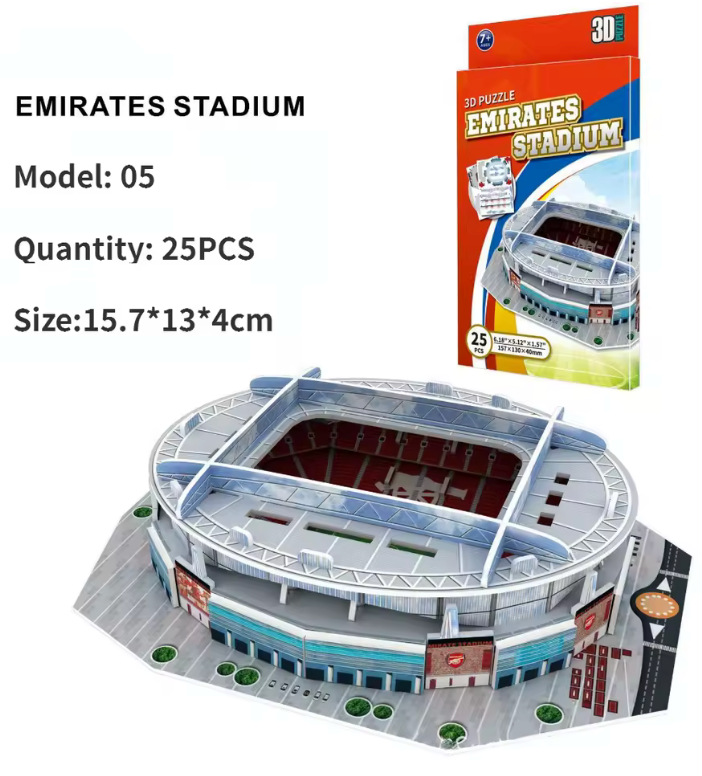 3Dサッカー場パズル DIY — 子供へのギフト