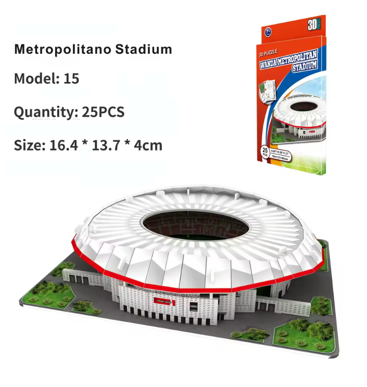 3Dサッカー場パズル DIY — 子供へのギフト