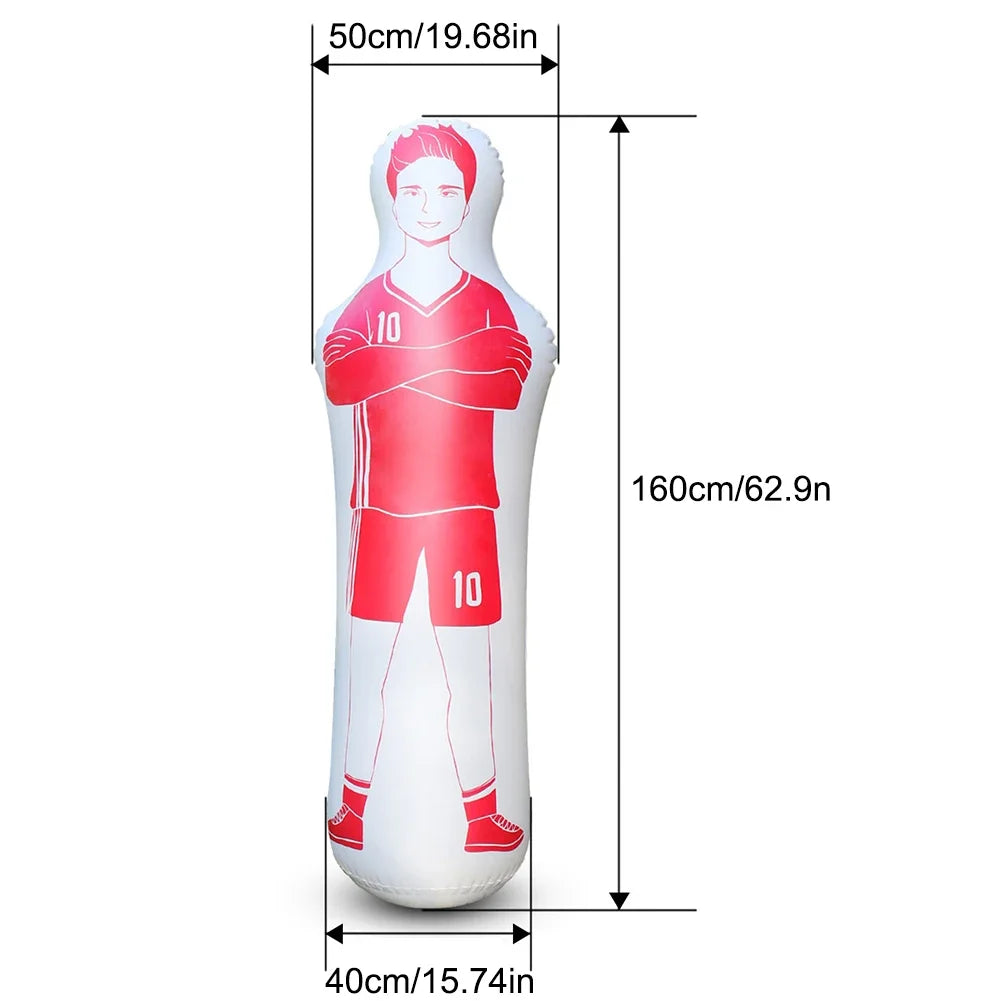 160Cm PVC Adult Inflatable Football Training Goalkeeper Soccer Training Dummy Goalkeeper for Kids Standing Boxing Bag Tumbler