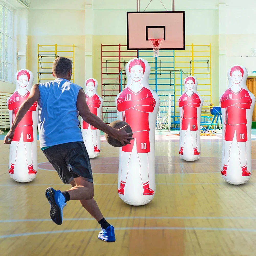 160Cm PVC Adult Inflatable Football Training Goalkeeper Soccer Training Dummy Goalkeeper for Kids Standing Boxing Bag Tumbler