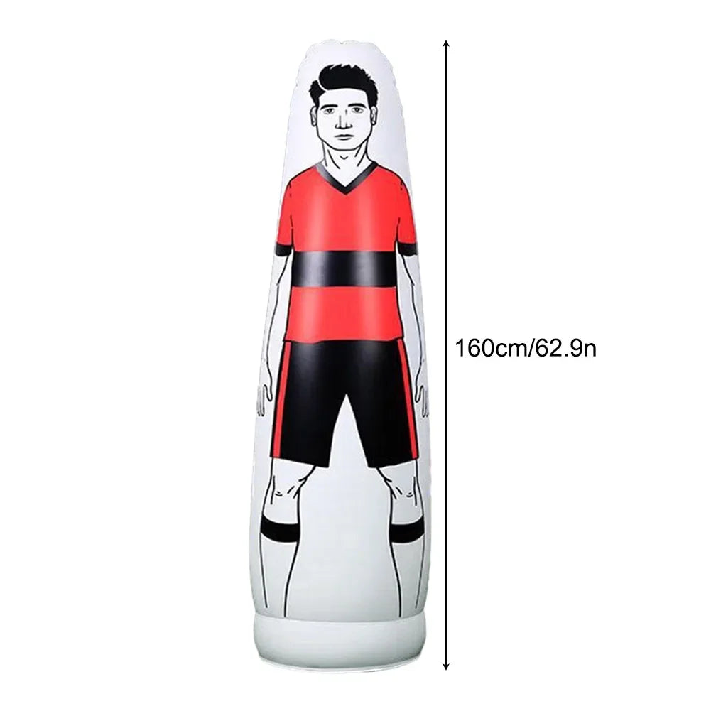 160Cm PVC Adult Inflatable Football Training Goalkeeper Soccer Training Dummy Goalkeeper for Kids Standing Boxing Bag Tumbler