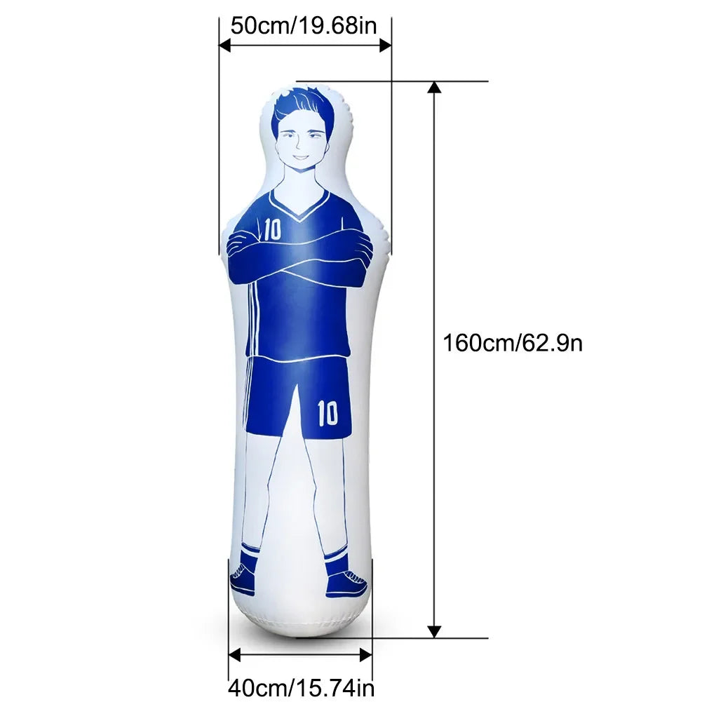 160Cm PVC Adult Inflatable Football Training Goalkeeper Soccer Training Dummy Goalkeeper for Kids Standing Boxing Bag Tumbler