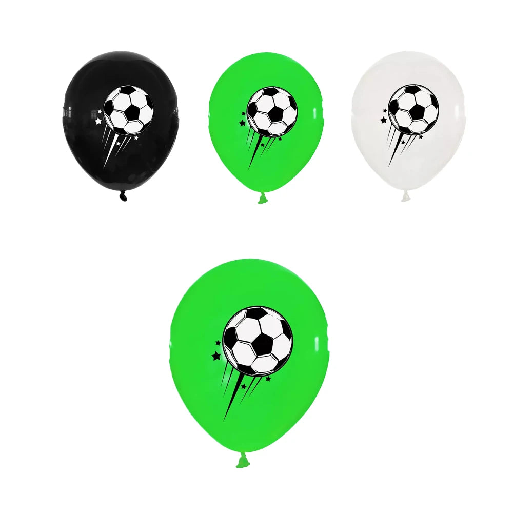 9Pcs 12Inch Football Latex Balloons Football Pitch Decoration Football Theme Birthday Party Decoration Kids