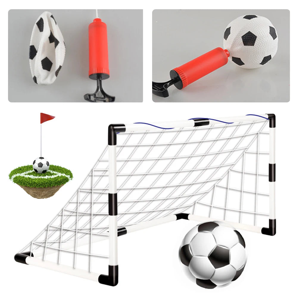 Mini Football Goal with Pump & Ball Football Goal Sports Toy Indoor Outdoor Kids Soccer Goal Football Sport Accessories