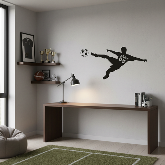 Personalized Football Wall Stickers — Kids Teens Room Decor